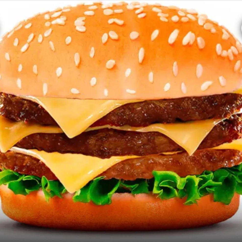 Big Loucos ( Pão, 3Carnes, 3 Fatias de Cheddar Fatiado, Molho especial e Salada )