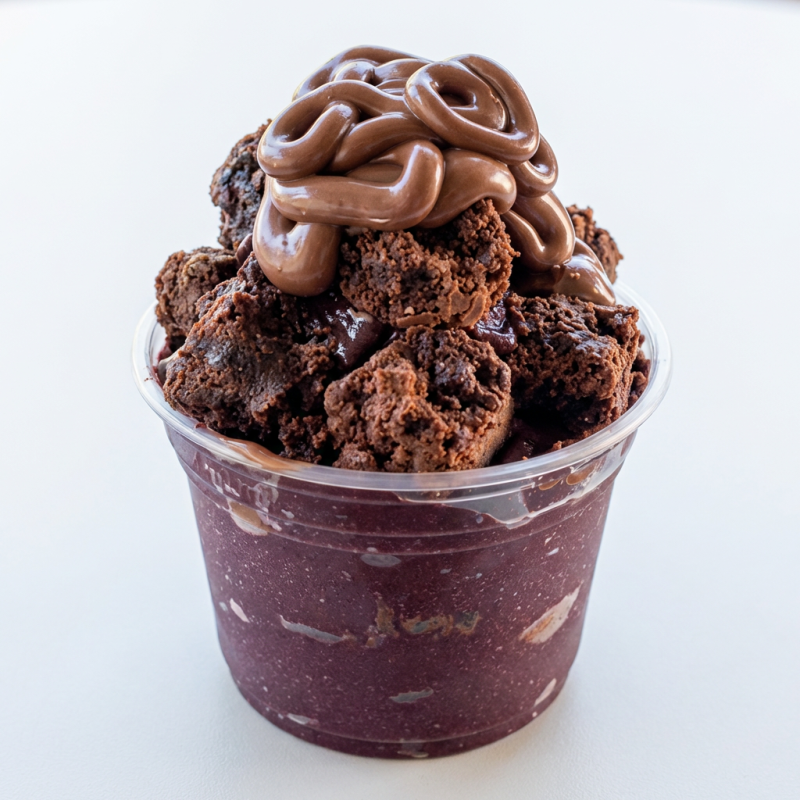 500ml de Açaí artesanal, sem conservantes. Browne + Nutella