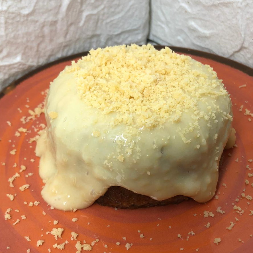 Mini vulcão de goiabada com brigadeiro de queijo parmesão