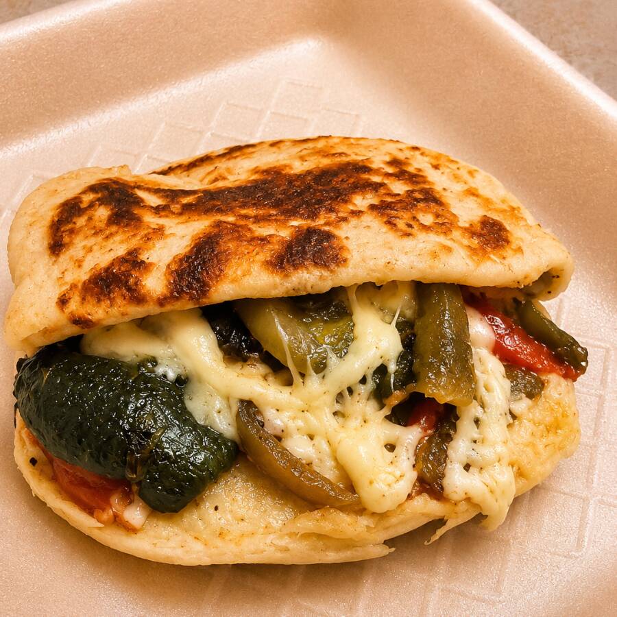 Gordita de rajas con queso