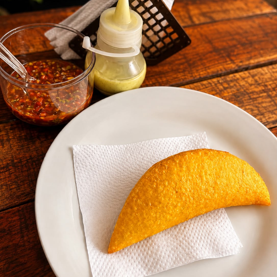 Empanada de Carne, Pollo o Pollo Ranchero 100% Maíz