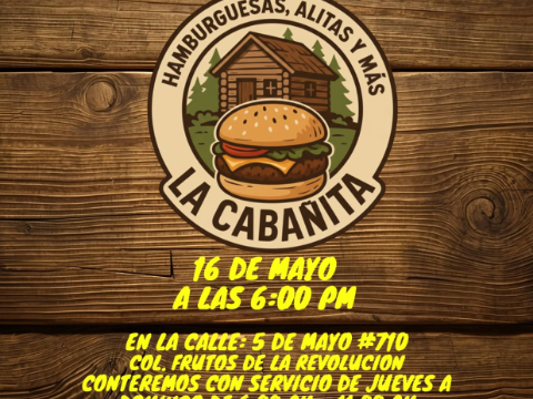 LA CABAÑITA HAMBURGUESAS, ALITAS Y MAS
