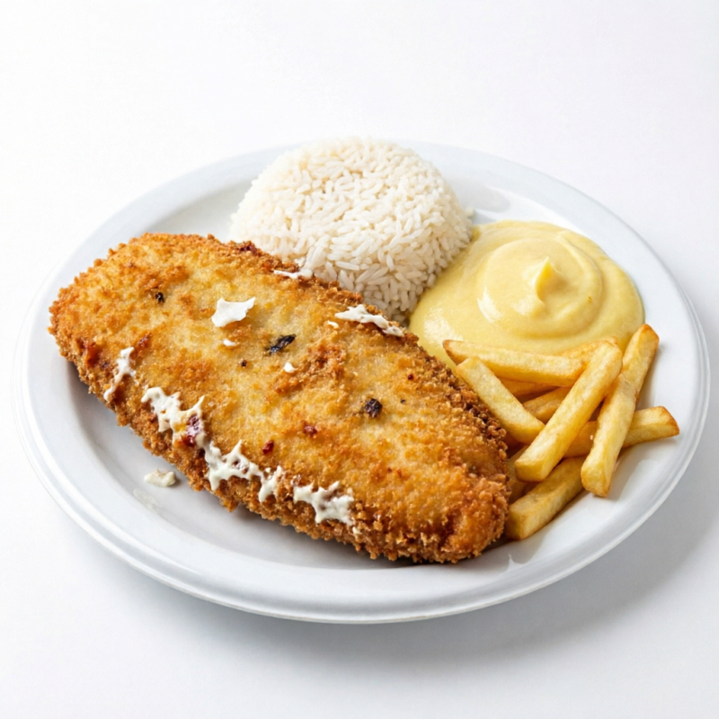 Arroz e Purê ou Fritas
