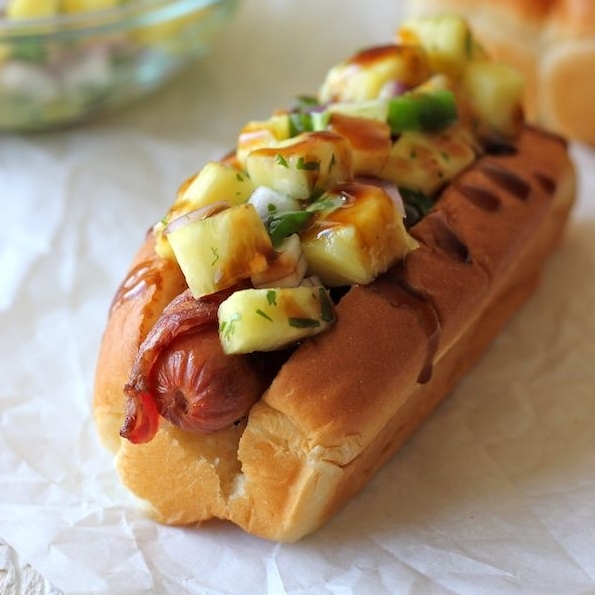 Hotdog especial hawaiano