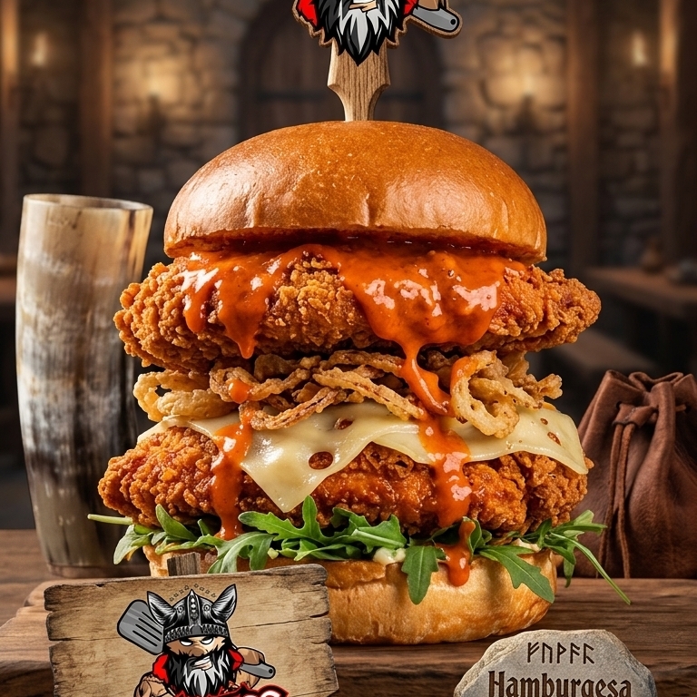 VICKINBURGUER DOBLE CARNE POLLO