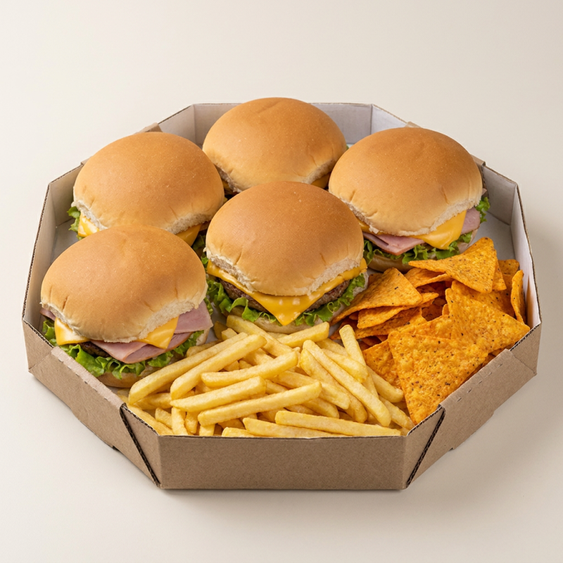 5 x-burguer ou 5x salada porcão de calabresa, porcao de batata frita cheddar e doritos, SEM REFRIGERANTE