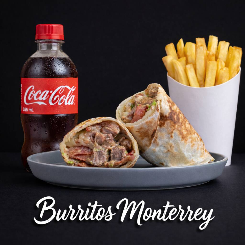Combo Burrito Bistec con Papas y Bebida