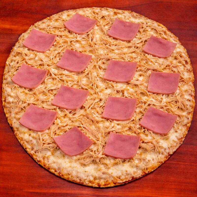 Pizza Jamón y Pollo Pequeña 4 Porciones