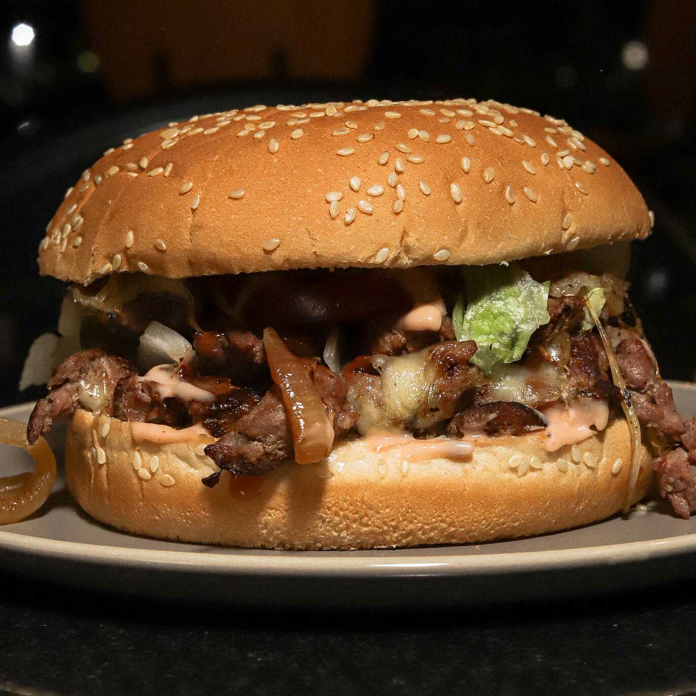 Hamburguesa de Arrachera