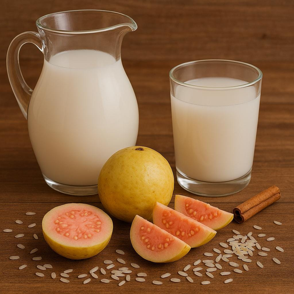 Agua de Guayaba con Arroz
