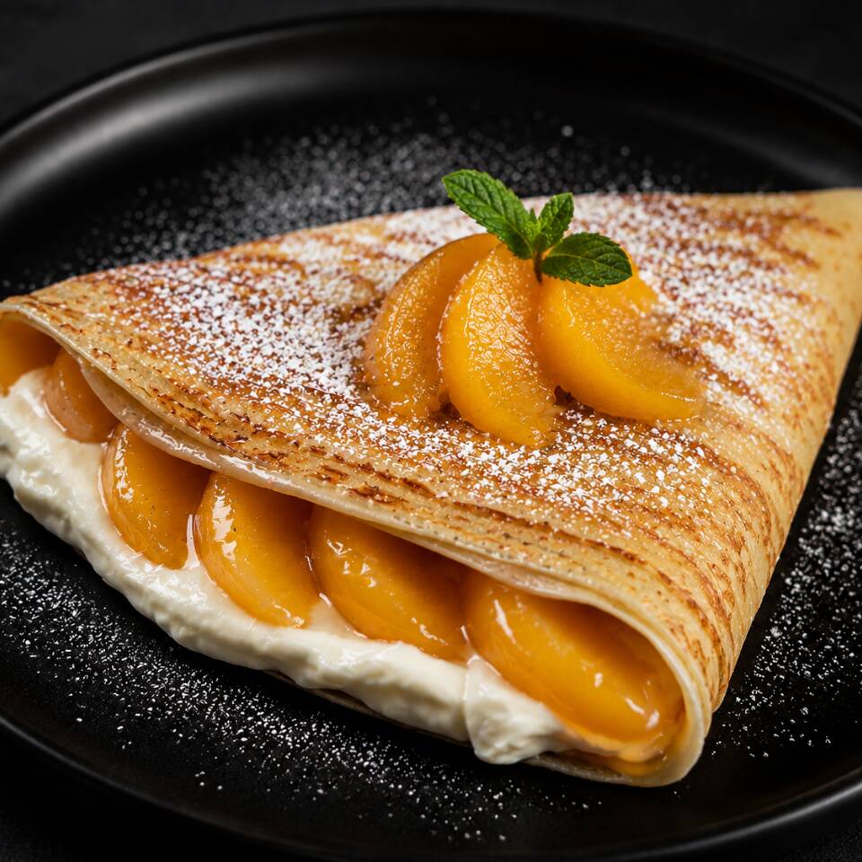Crepa Durazno/Queso Philadelphia
