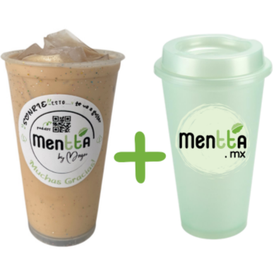 Combo Latte Helado + Termo con Tapa, 14oz