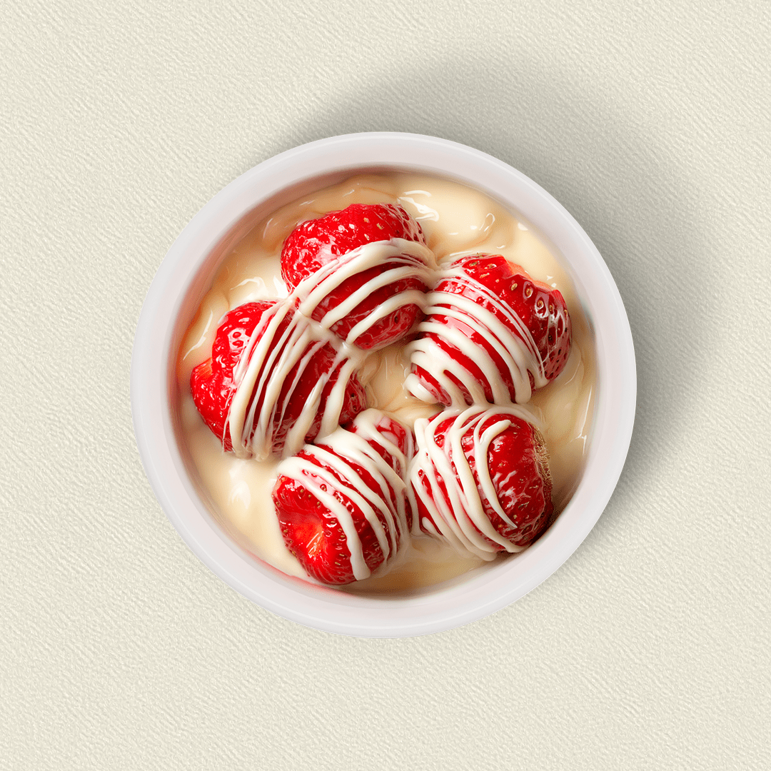 Fresas con chocolate blanco