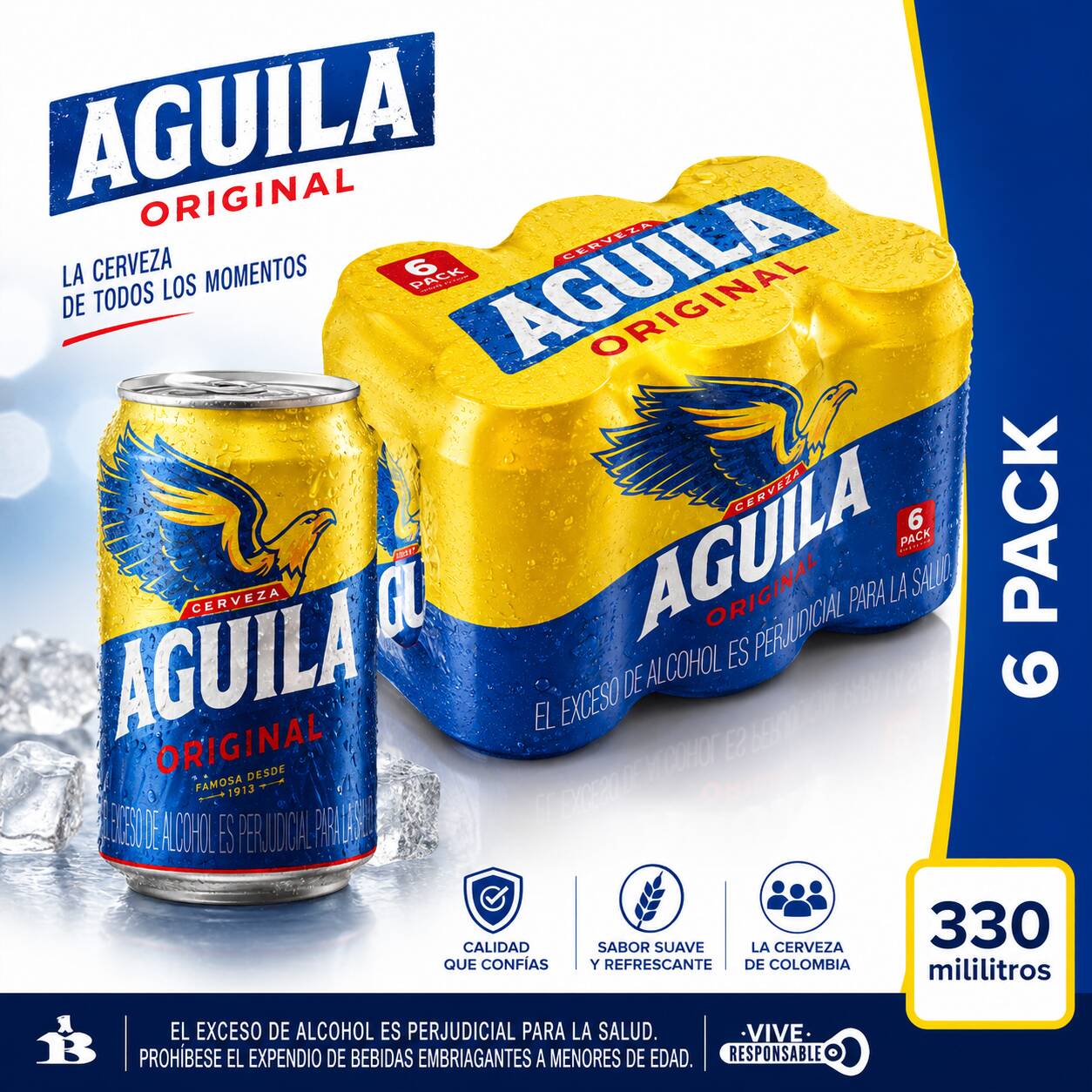 AGUILA Original Six Pack X 330 ML
