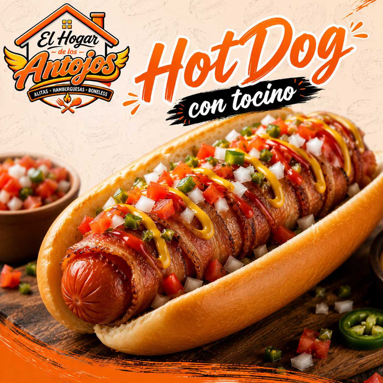 HotDog Con Tocino