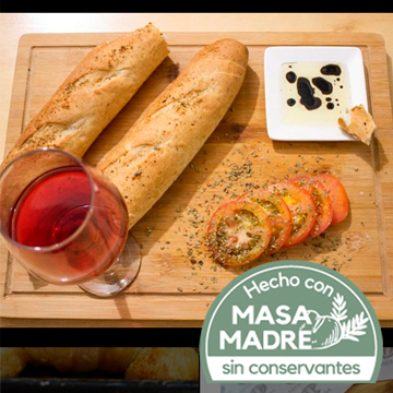 Pan Baquette Orégano (con masa MADRE)