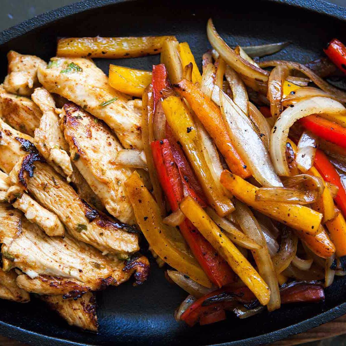 fajitas de pollo