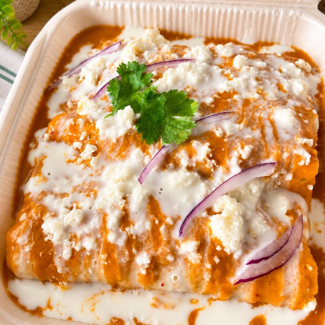 ENFRIJOLADAS(4 PZA DE POLLO)
