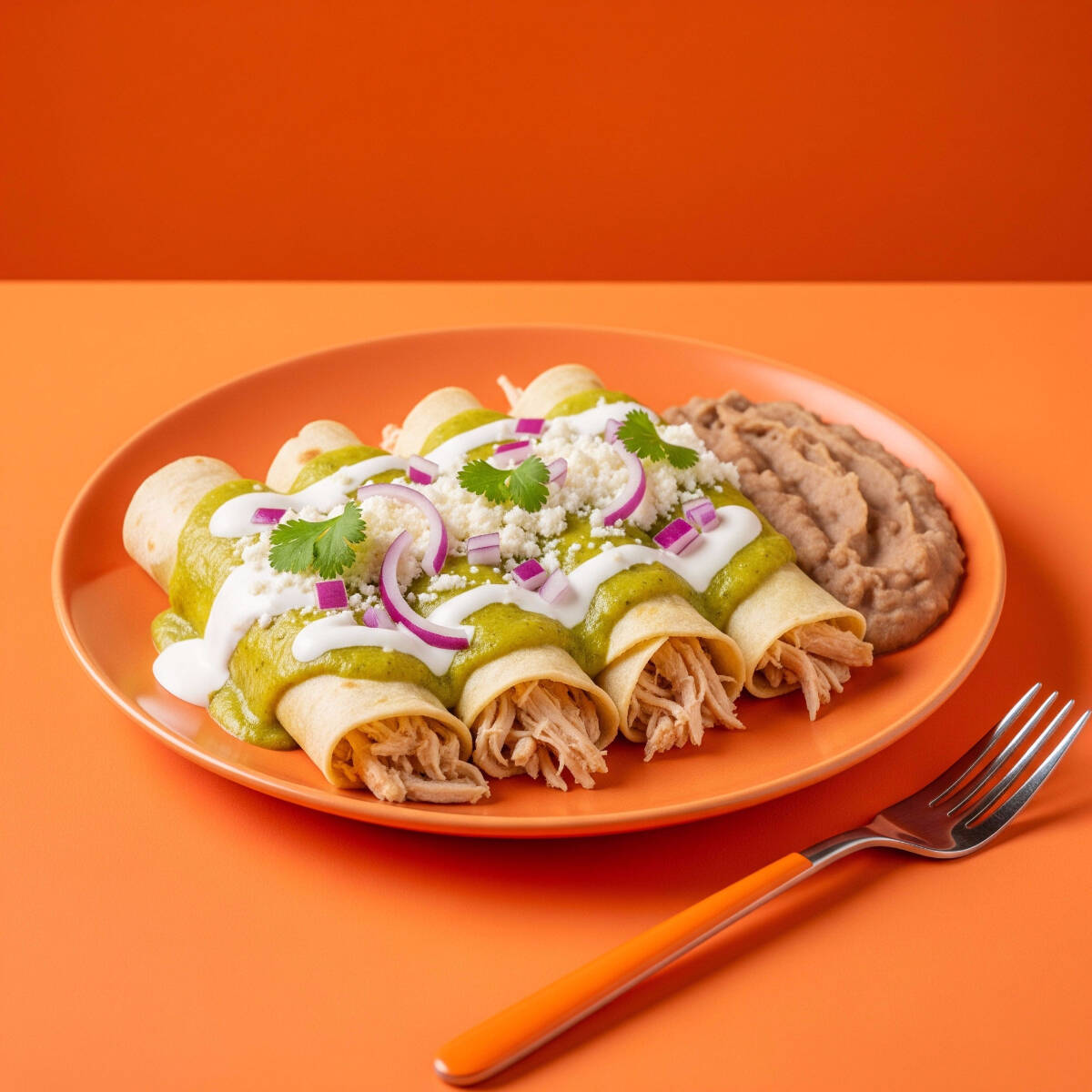 Enchiladas rellenas de pollo