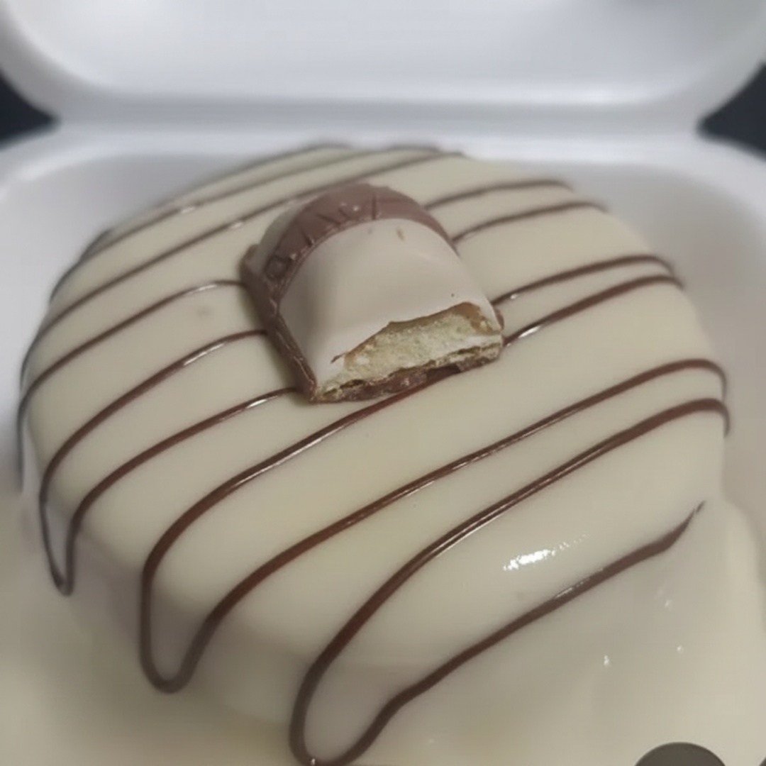 Massa branca recheio Nutella finalizado com ninho cremoso bem molhadinho explosão de sabor...