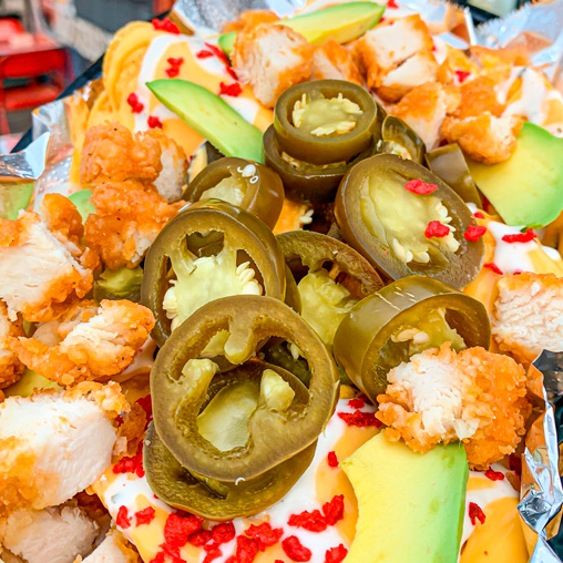 🧀Nachos Clásicos Con Pollo🐥