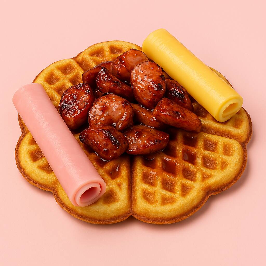 Waffle de Chorizo Caramelizado
