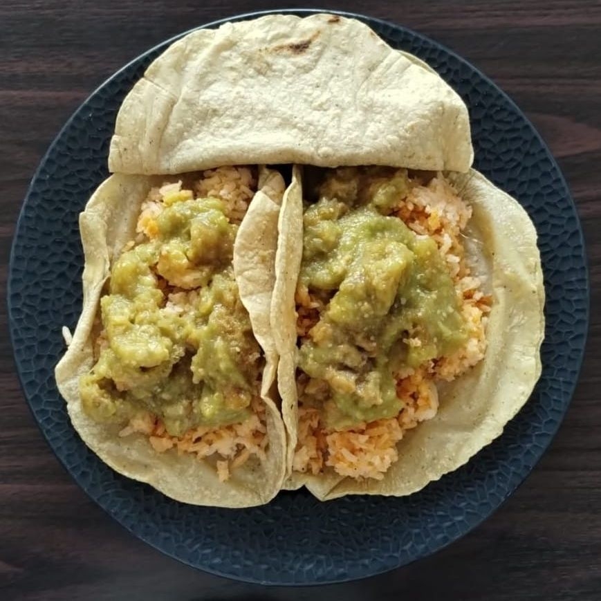 Taco de Chicharrón en Salsa Verde