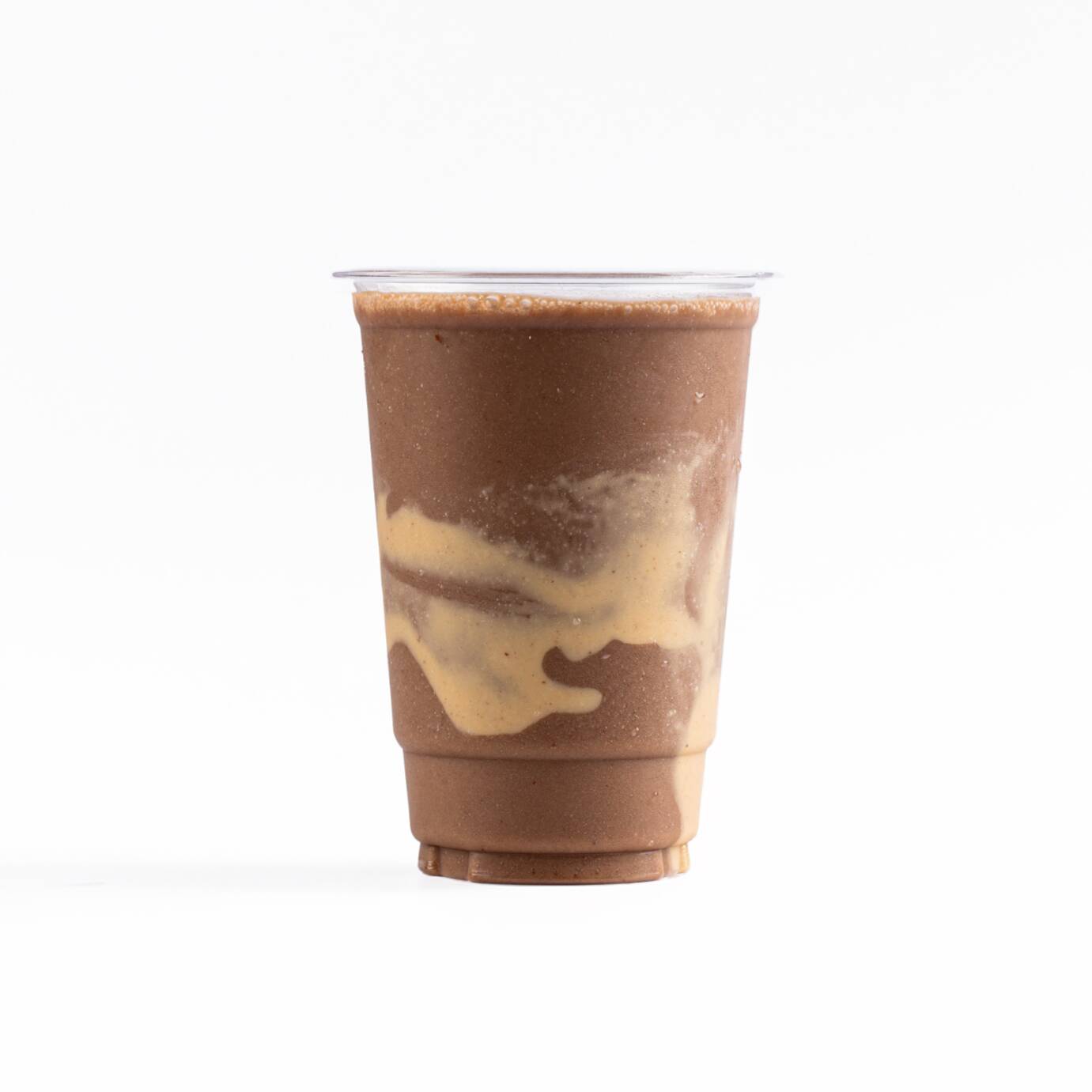 banana, espresso, pasta de amendoin natural, cacau 100%, canela e leite de aveia Nude (400ml).