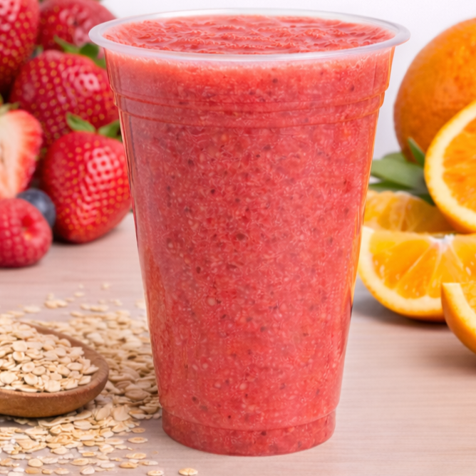 Fresa + Naranja + Avena 🍓🍊