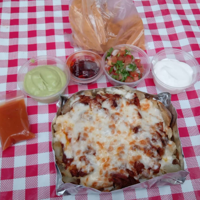 Papa Rellena de Pollo Asado