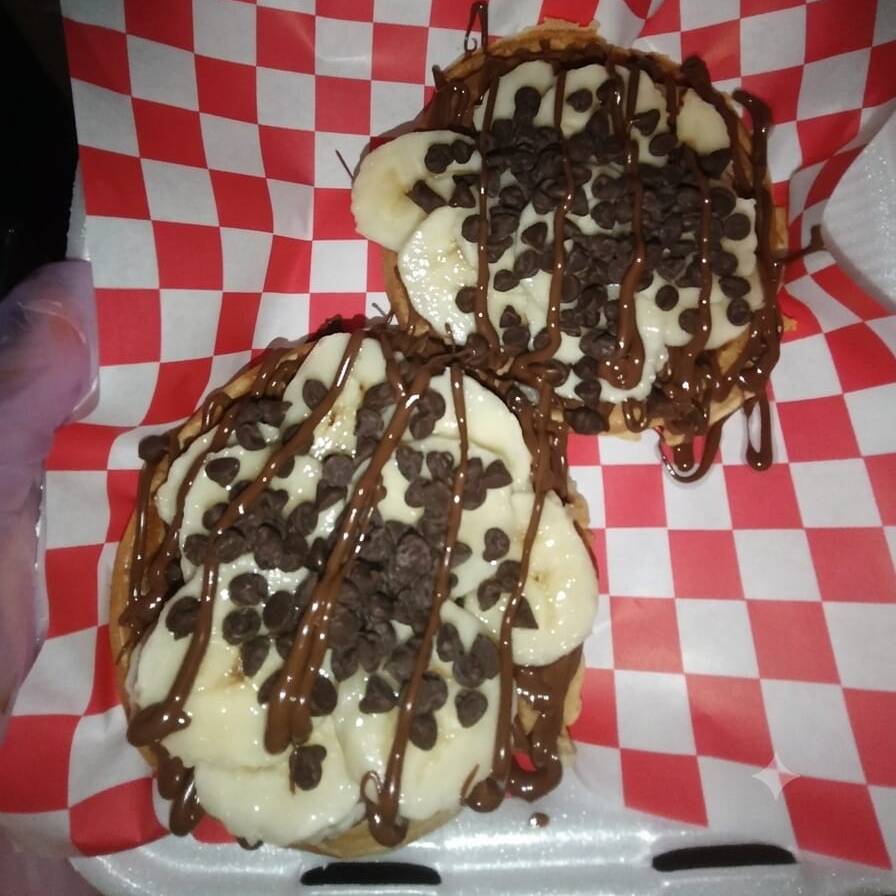 2 Mini Waffles nutella platano y chocochispas