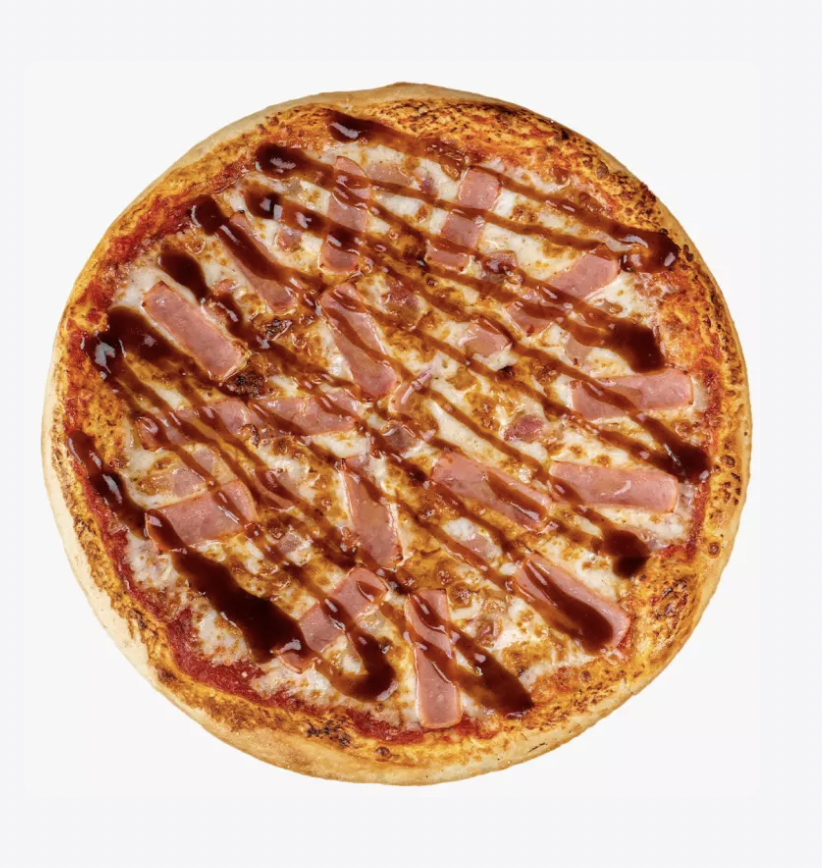 Pizza turkey bacon BBQ familiar especial