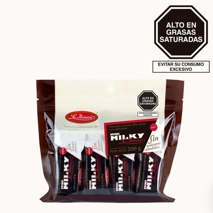 Barra Mini Milky La Ibérica sin Azúcares 20 g
