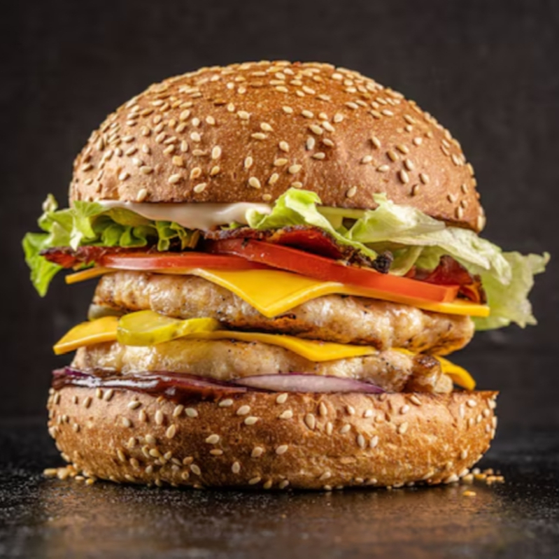Hamburguesa Doble Carne de Pollo