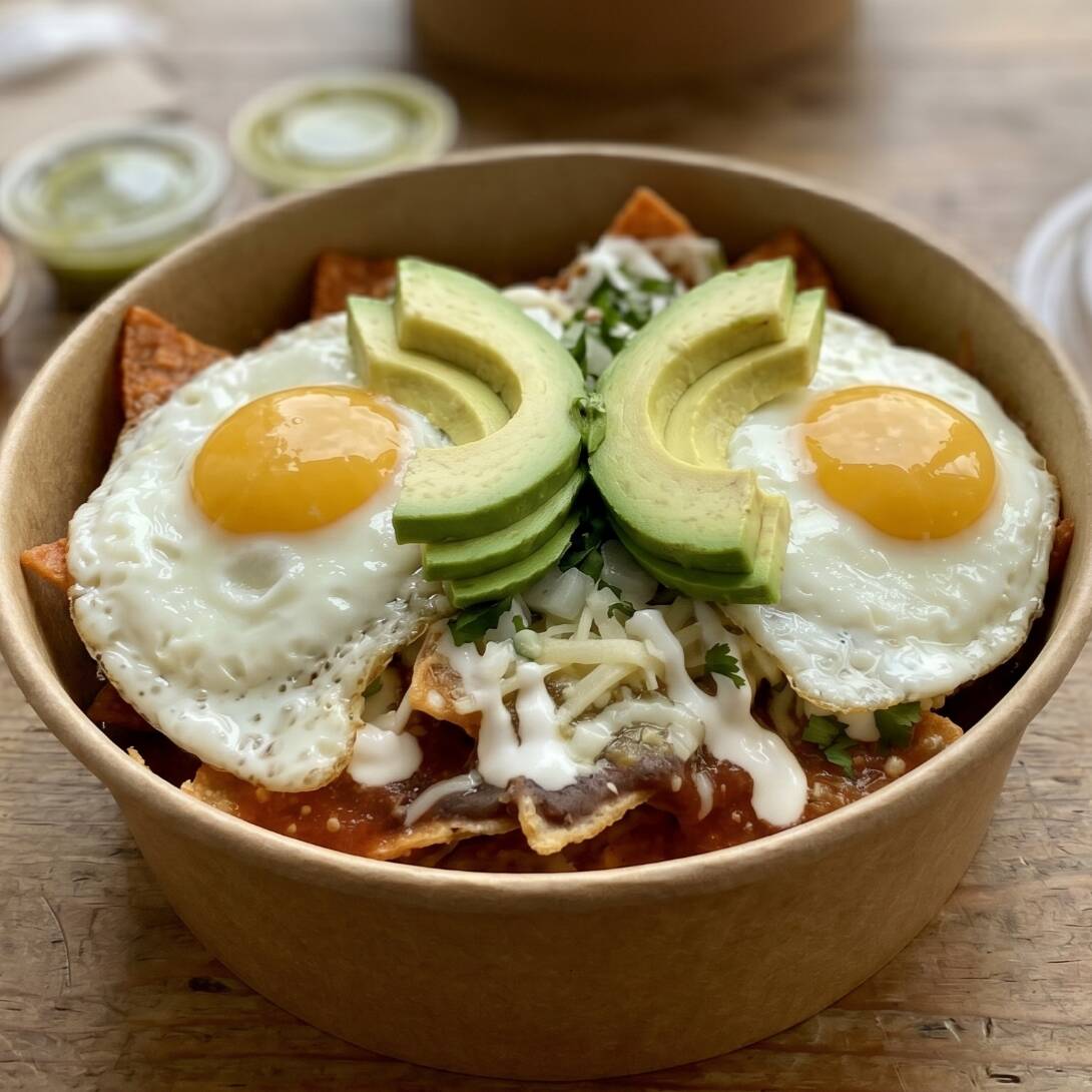 Chilaquiles Rojos con Huevo