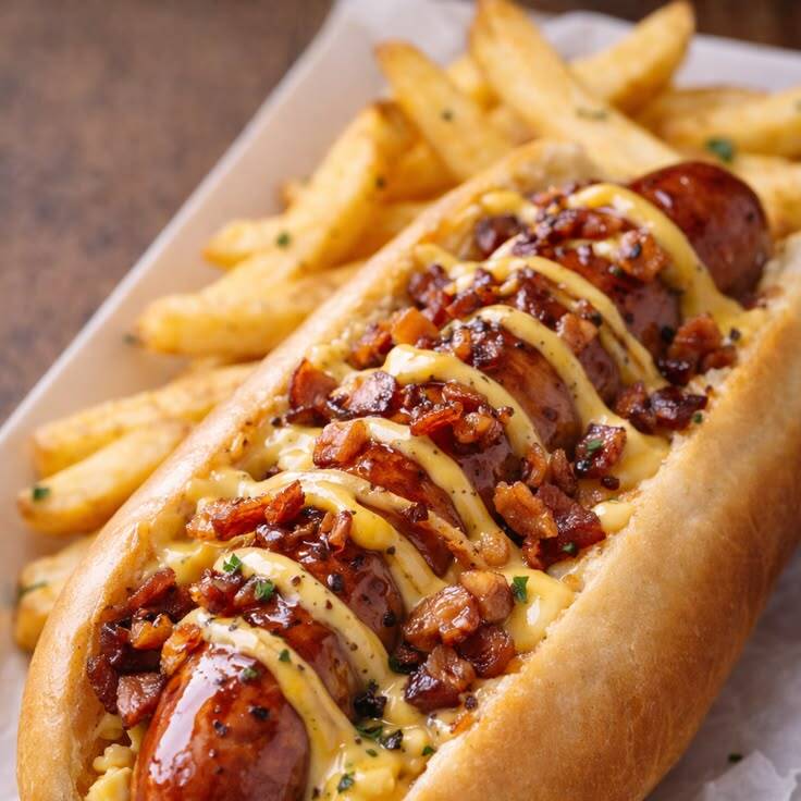 HOT DOG GRANDE CON CARNE