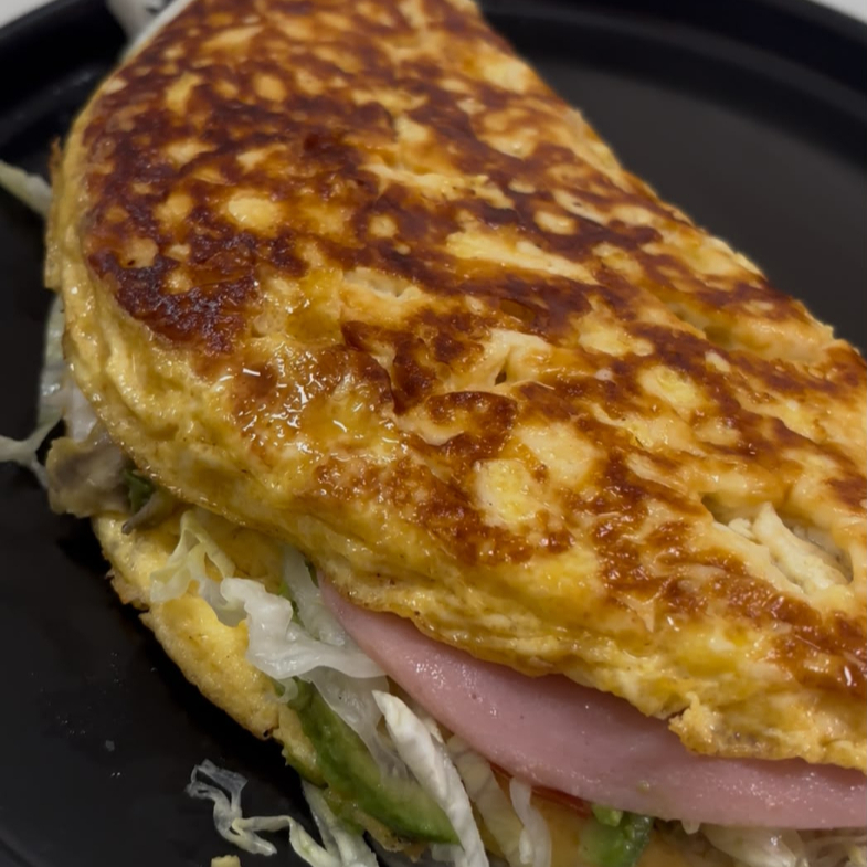 Omelette en Costra de Queso