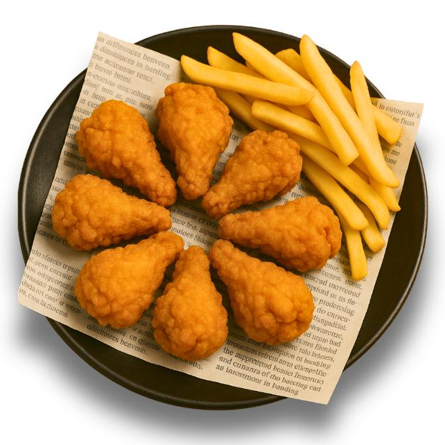 Combo Alitas con Papas