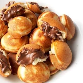 Mini Hota Cakes Rellenos de NUTELLA