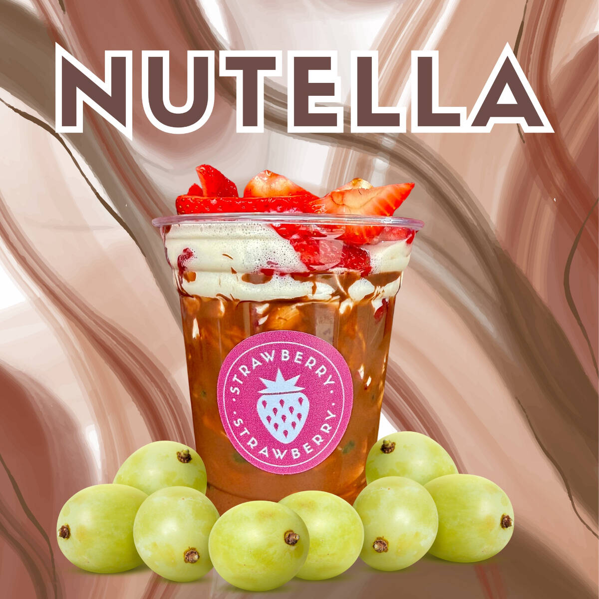 Uvas con Crema y NUTELLA