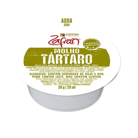 Nosso Molho Tártaro é a escolha perfeita para elevar o sabor das suas receitas. Preparado com uma base de maionese e picles, adicionamos cenoura, pepino dill, cebola e especiarias selecionadas para criar um molho único e delicioso.
Com pedaços de vegetais maiores e um tempero equilibrado, nosso Molho Tártaro é a opção ideal para acompanhar carnes, frangos e, especialmente, pescados. Sua versatilidade o torna um complemento perfeito para diversas preparações culinárias.