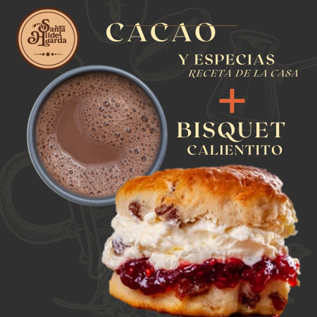 Cacao Espumoso+ Bisquet Frutos Rojos