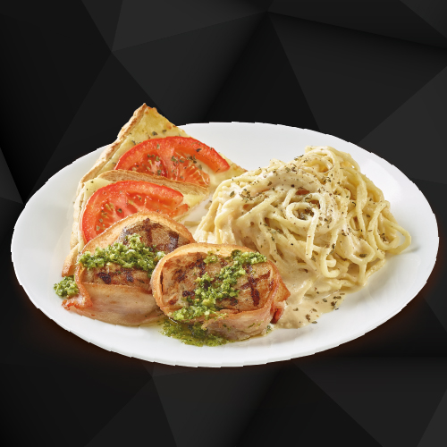 Solomito de Cerdo con Spaghettis