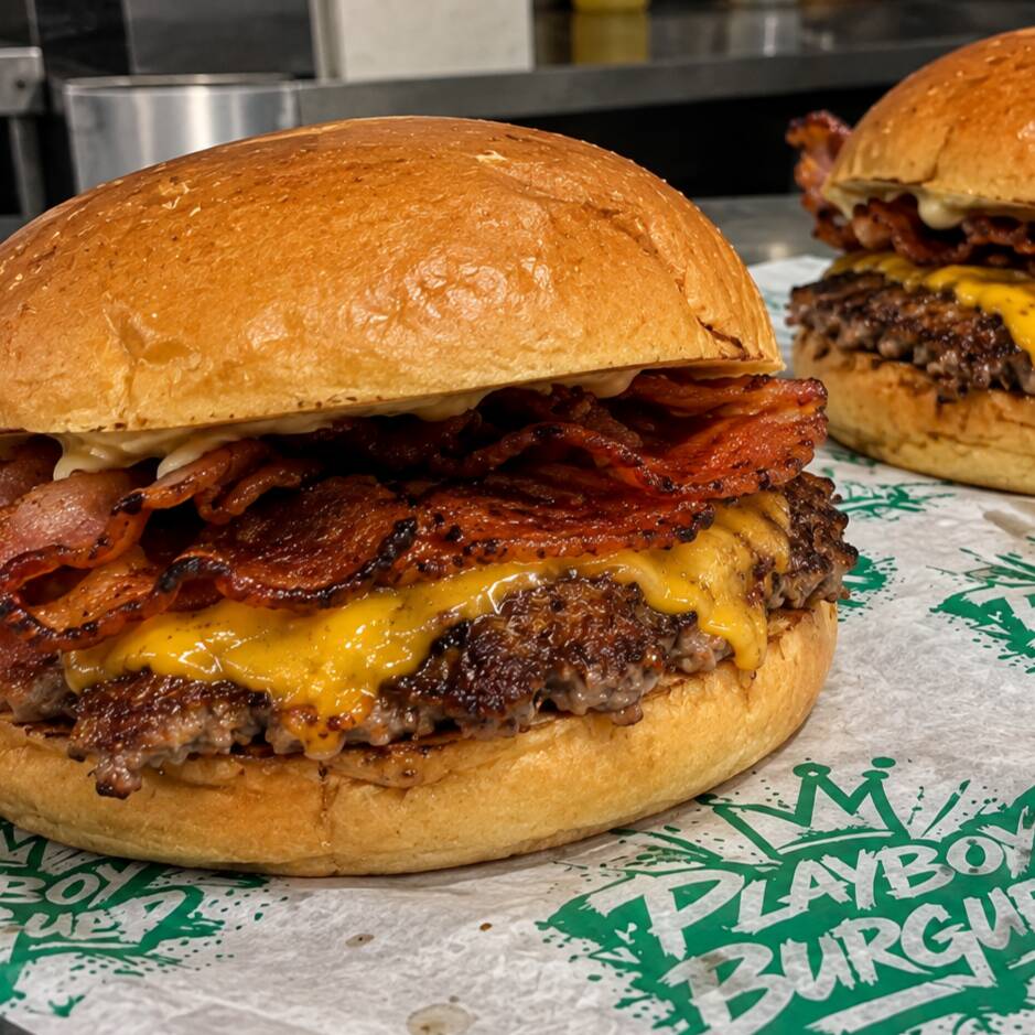 Você vai adorar essa mistura louca de sabores !
Pão Brioche , carne artesanal 60g , queijo prato , bacon fatiado , tomate , alface , picles , cebola picadinha e nossa deliciosa maionese caseira . Leve 2 pague 1