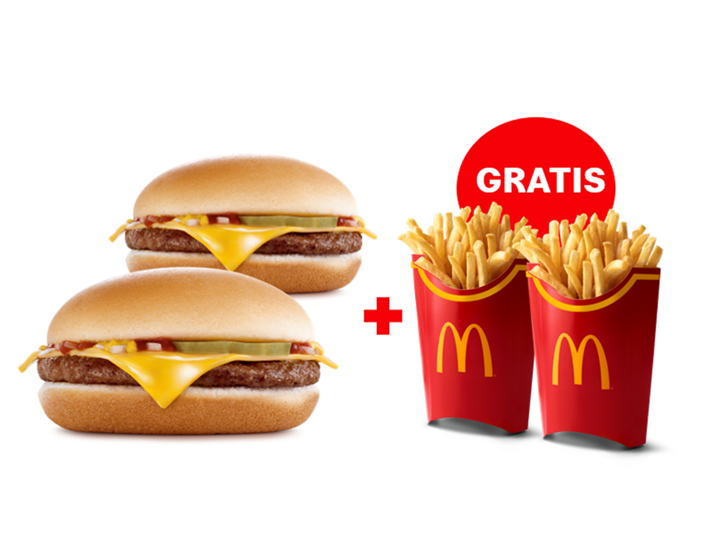 2 Hamburguesas, GRATIS 2 papas