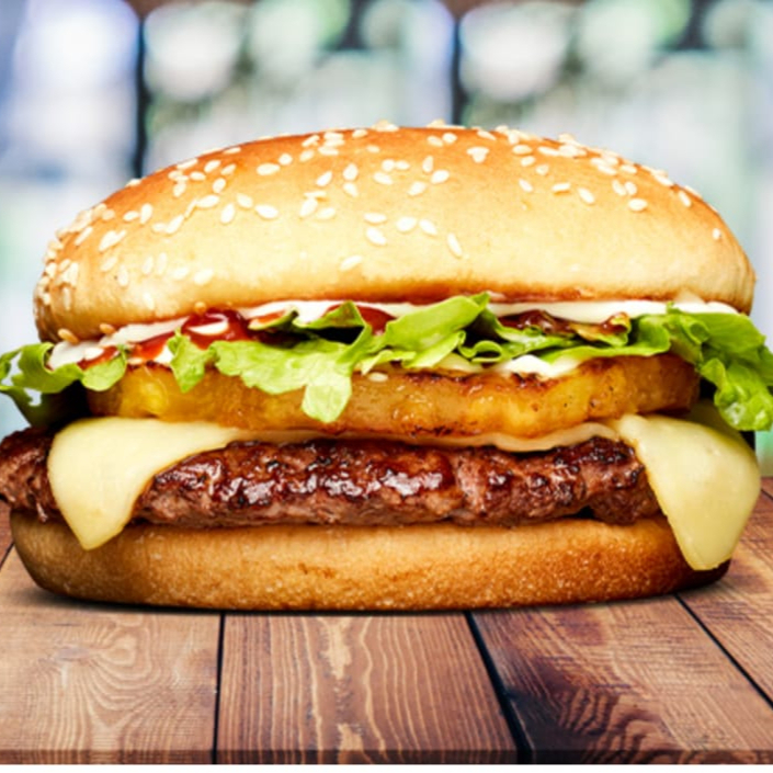 Hamburguesa Hawaiana con Queso