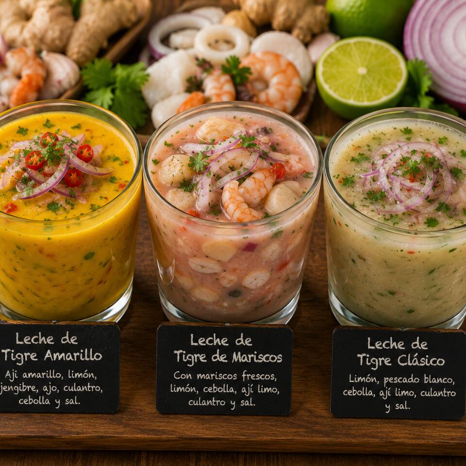 3 Leches( 1Mariscos+ Aji Amarillo+1 Clasico)+2Gase