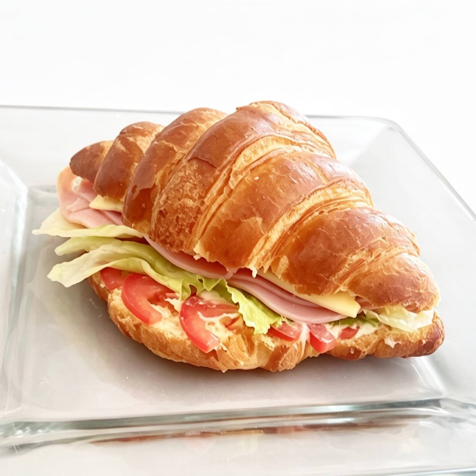 Croissant de Jamón de Pierna y Queso Manchego.