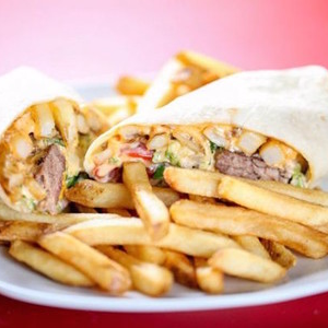 Burrito Clasico Grande con papas