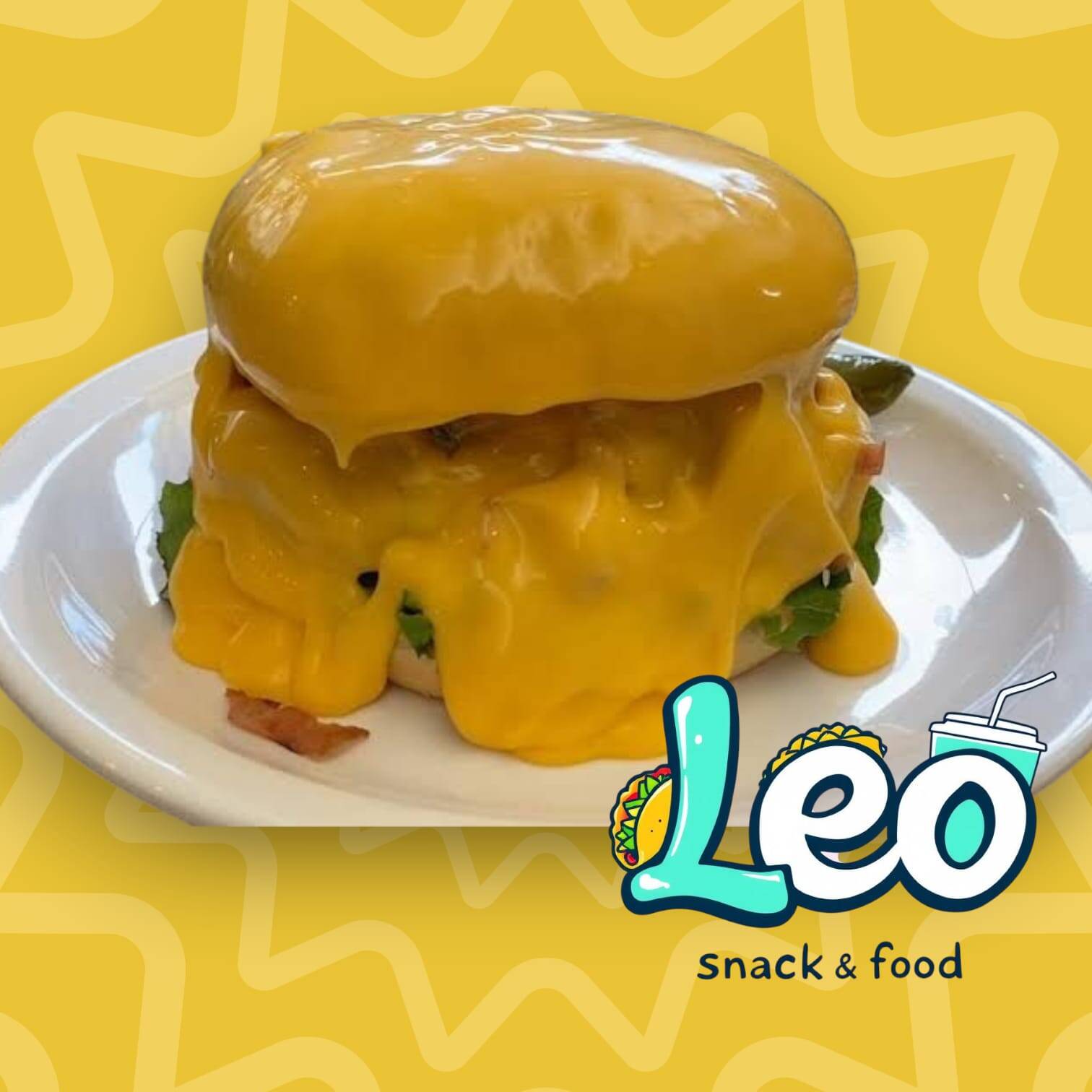CHEESE BURGER BAÑADA EN QUESO